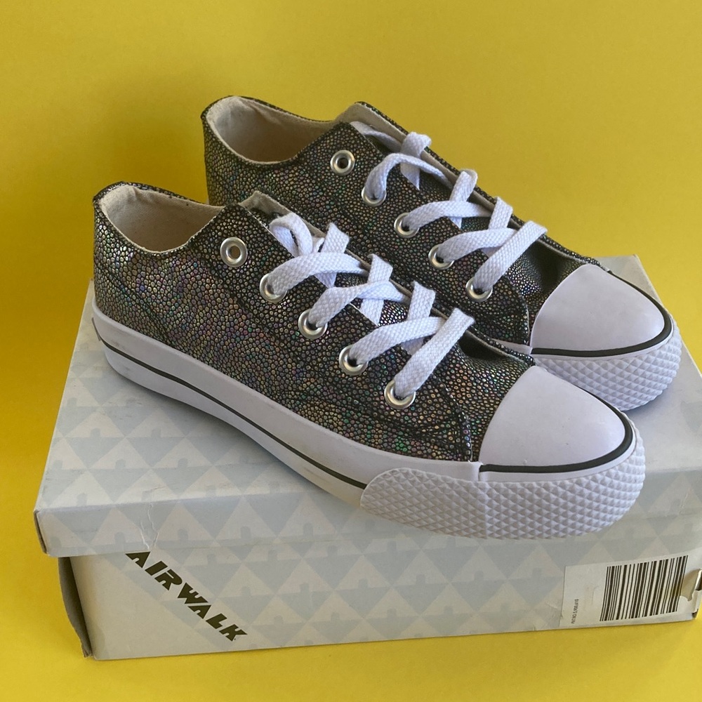 Airwalk Women’s Shoe Legacee Multicolor Texture Pearl Black Sneaker Size 6.5
